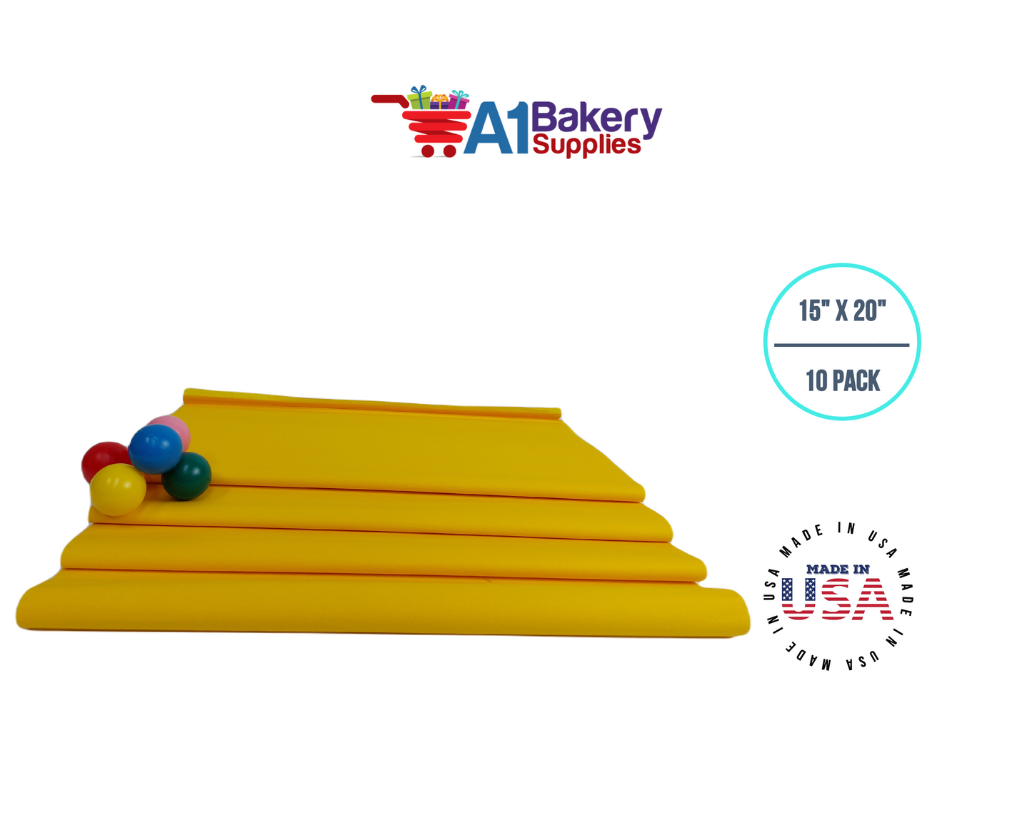 Dandelion Tissue Paper Squares, Bulk 10 Sheets, Premium Gift Wrap and Art Supplies for Birthdays, Holidays, or Presents by A1BakerySupplies, Small 15 Inch x 20 Inch