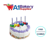 A1BakerySupplies Airplane Candleholder Sets 6 pack for Birthday Cake Decorations and Anniversary