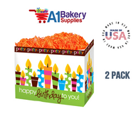 Birthday Party Basket Box, Theme Gift Box, Small 6.75 (Length) x 4 (Width) x 5 (Height), 2 Pack
