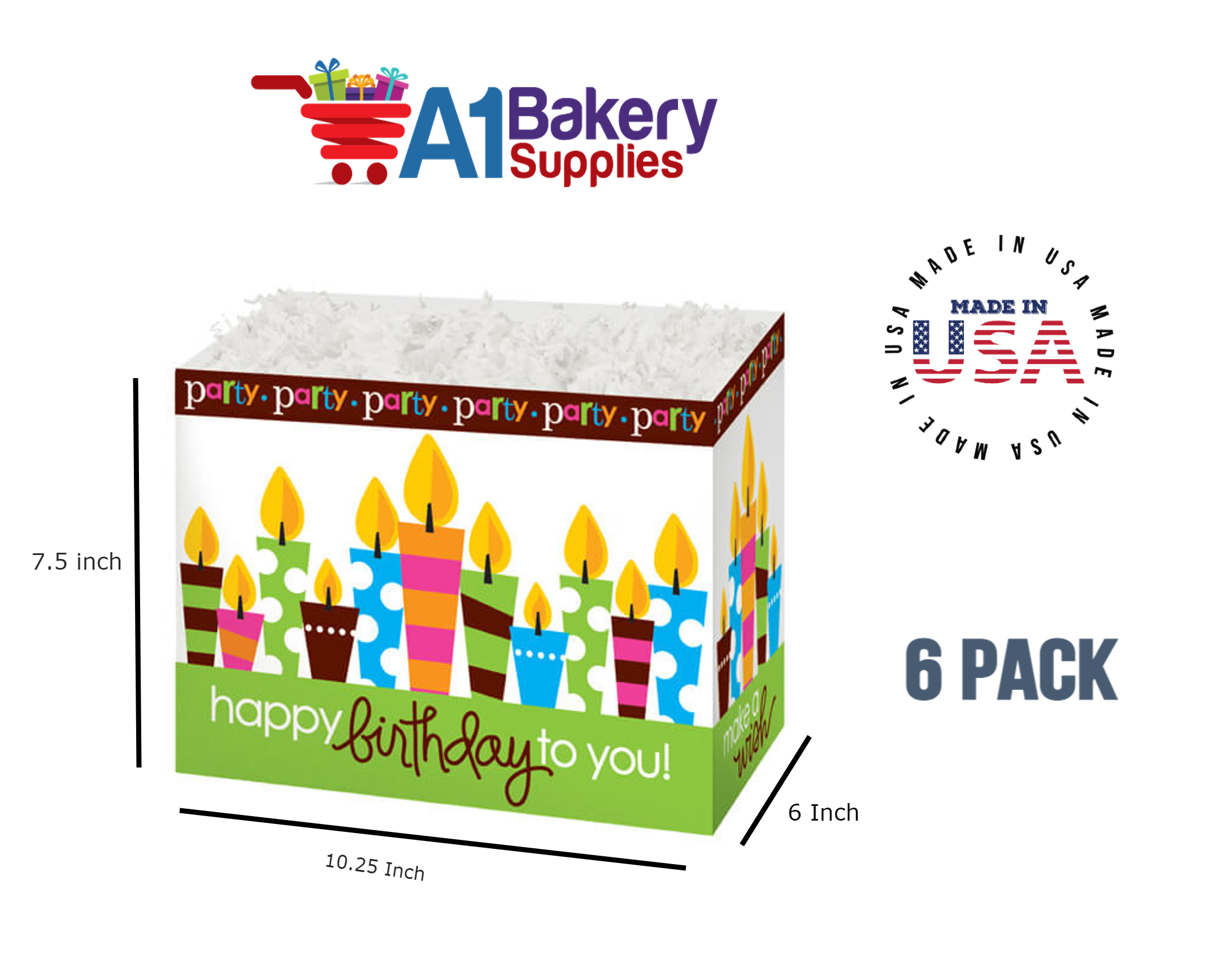 Gift Designed Basket Box  Large 6 Pack