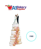 A1BakerySupplies Bride & Groom Figure Pl. 1 pack Wedding Accessories for Birthday Cake Decorations and Marriages