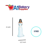 A1BakerySupplies Bridesmaid - Blue - A.A. 6 pack Wedding Accessories for Birthday Cake Decorations and Marriages