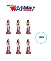 A1BakerySupplies Bridesmaid - Burgundy - A.A. 6 pack Wedding Accessories for Birthday Cake Decorations and Marriages