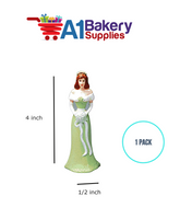A1BakerySupplies Bridesmaid - Green 1 pack Wedding Accessories for Birthday Cake Decorations and Marriages