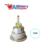 A1BakerySupplies Bridesmaid - Green 6 pack Wedding Accessories for Birthday Cake Decorations and Marriages