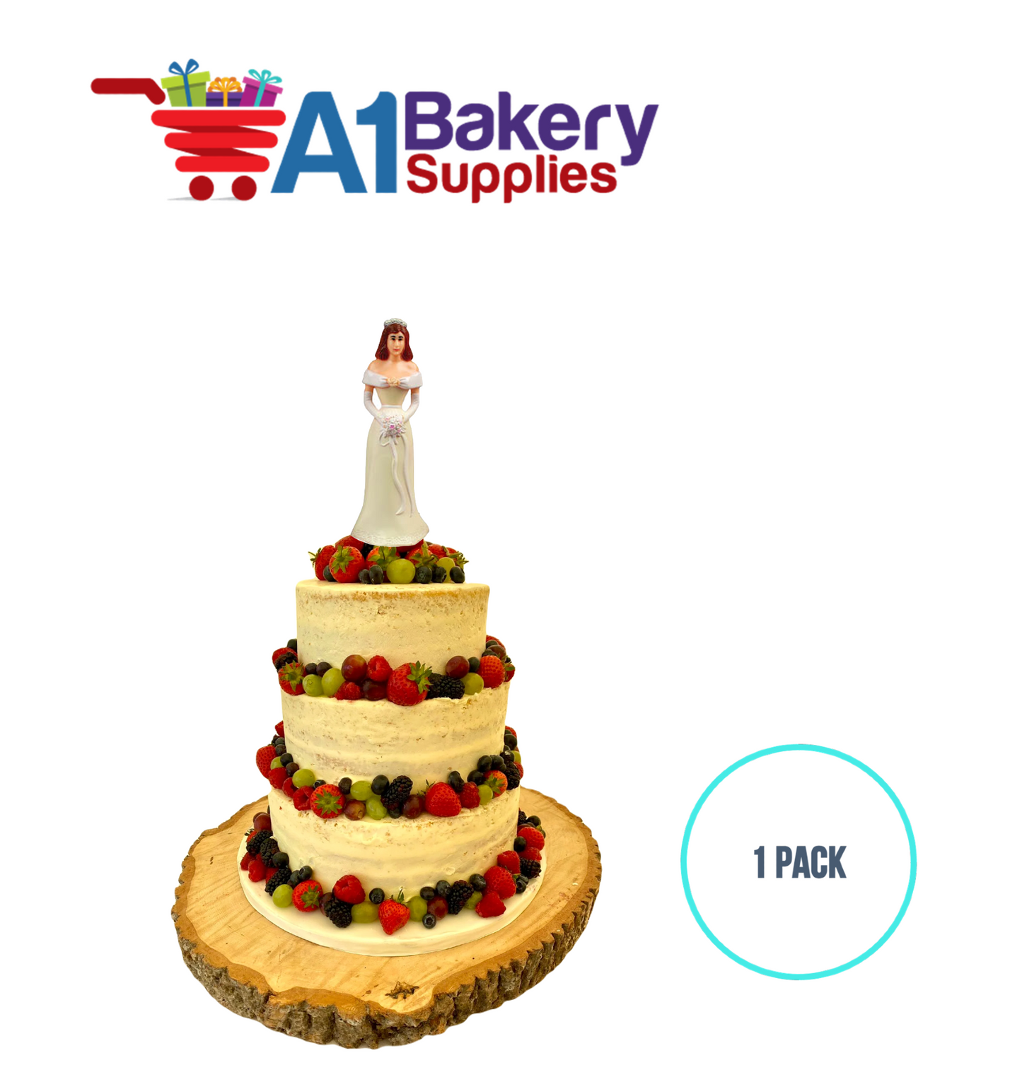 A1BakerySupplies Bridesmaid - Ivory 1 pack Wedding Accessories for Birthday Cake Decorations and Marriages