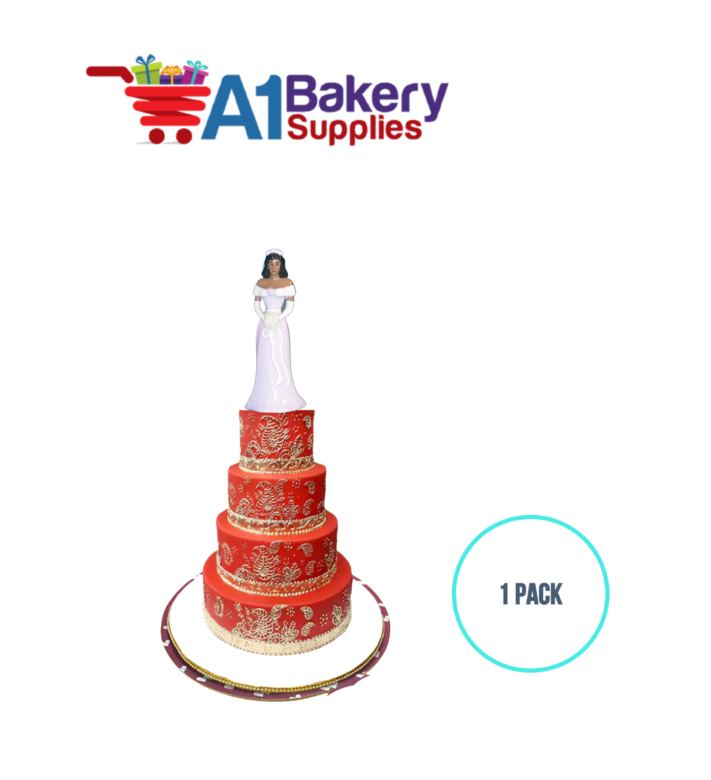 A1BakerySupplies Bridesmaid - Lavender - A.A. 1 pack Wedding Accessories for Birthday Cake Decorations and Marriages