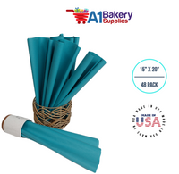 Caribbean Teal Bulk Tissue Paper 15 Inch x 20 Inch - 48 Sheets premium Tissue Paper