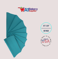 Caribbean Teal Bulk Tissue Paper 15 Inch x 20 Inch - 48 Sheets premium Tissue Paper