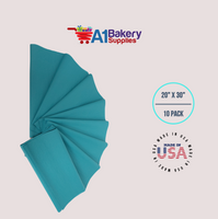 Caribbean Teal Bulk Tissue Paper 20 Inch x 30 Inch - 10 Sheets premium Tissue Paper