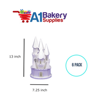 A1BakerySupplies Castle #8 Lighted! - White 6 pack Wedding Accessories for Birthday Cake Decorations and Marriages