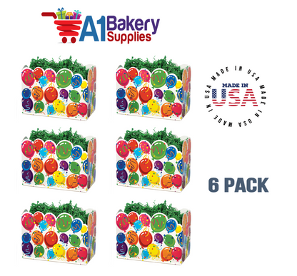 Celebrate Basket Box, Theme Gift Box, Large 10.25 (Length) x 6 (Width) x 7.5 (Height), 6 Pack