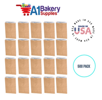 Kraft Flat Merchandise Bags, Medium, 500 Pack - 6-1/4"x9-1/4"