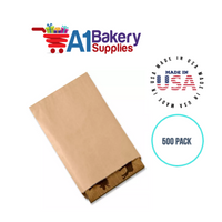 Kraft Flat Merchandise Bags, Medium, 500 Pack - 6-1/4"x9-1/4"