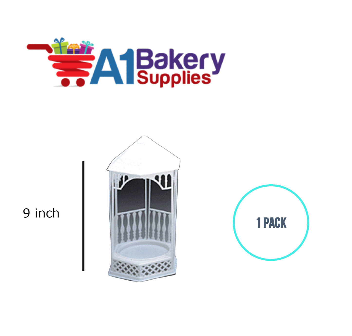 A1BakerySupplies Gazebo-Garden House 1 pack Wedding Accessories for Birthday Cake Decorations and Marriages