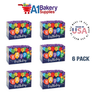 Happy Birthday Balloons Basket Box, Theme Gift Box, Small 6.75 (Length) x 4 (Width) x 5 (Height), 6 Pack