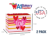 Hello Love Basket Box, Theme Gift Box, Large 10.25 (Length) x 6 (Width) x 7.5 (Height), 2 Pack
