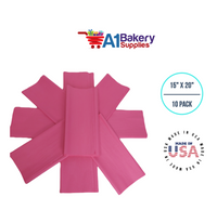 HotPink Tissue Paper Squares, Bulk 10 Sheets, Premium Gift Wrap and Art Supplies for Birthdays, Holidays, or Presents by A1BakerySupplies, Small 15 Inch x 20 Inch