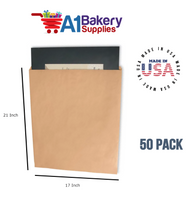 Kraft Flat Merchandise Bags, Small, 50 Pack - 17"x21"