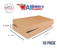 Kraft Brown Color Apparel Box for Men Shirts Gift Wrap Packaging Boxes, 15 x 9 1/2 x 2" - 10 Pack, Small