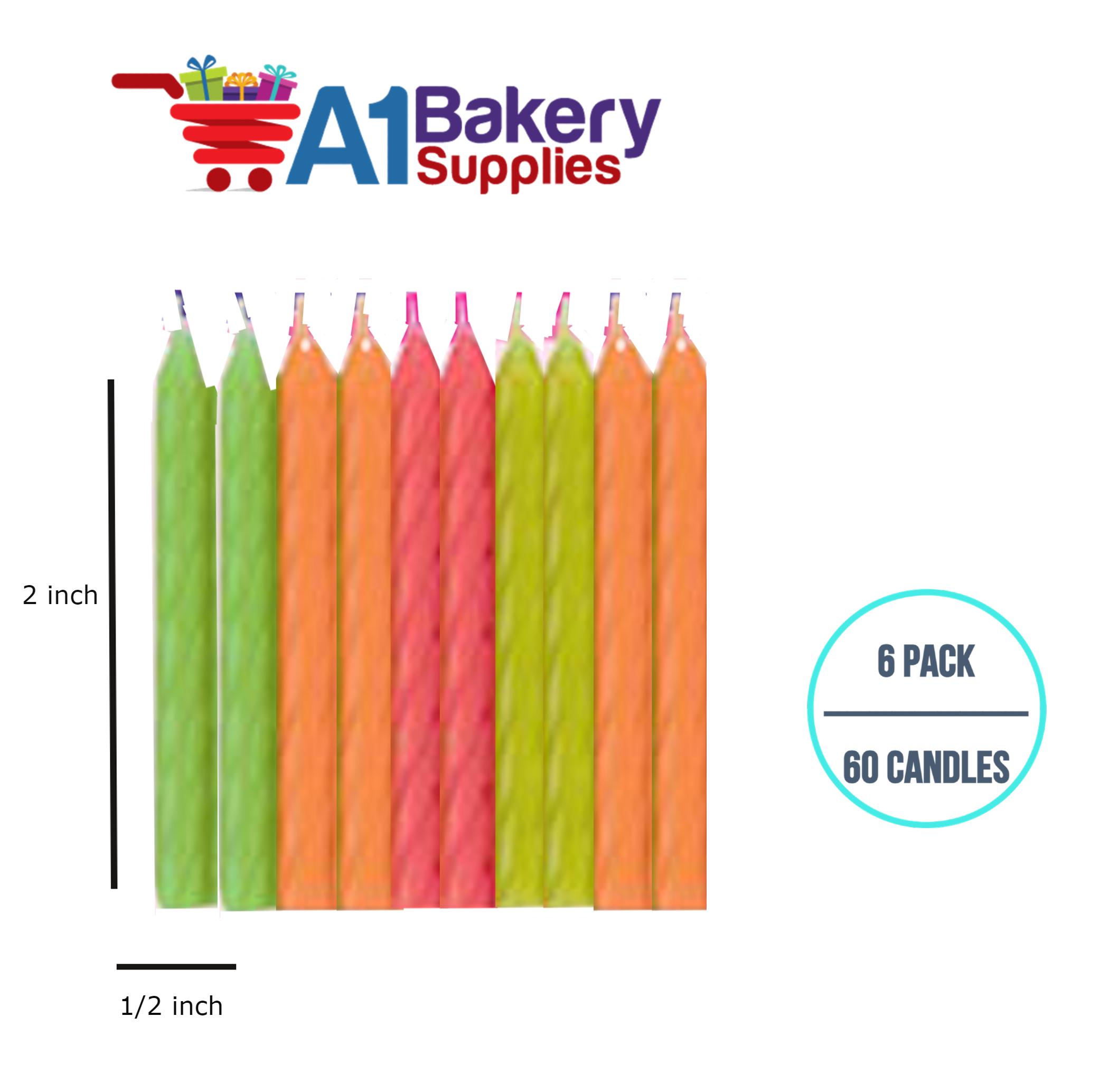 Novelties Candles 6 Pack
