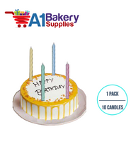 A1BakerySupplies Magic Relight Candles-Pastel Colors 1 pack for Birthday Cake Decorations and Anniversary