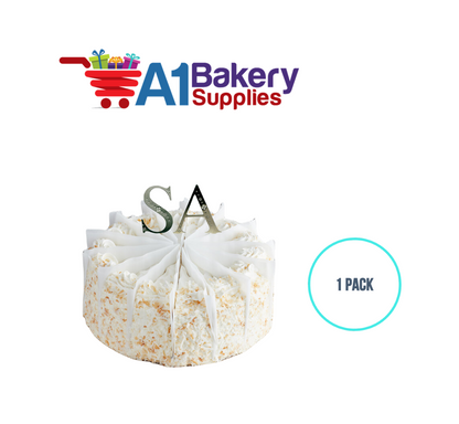 A1BakerySupplies Monogram - Silver Jeweled "P" (4") 1 pack Wedding Accessories for Birthday Cake Decorations and Marriages