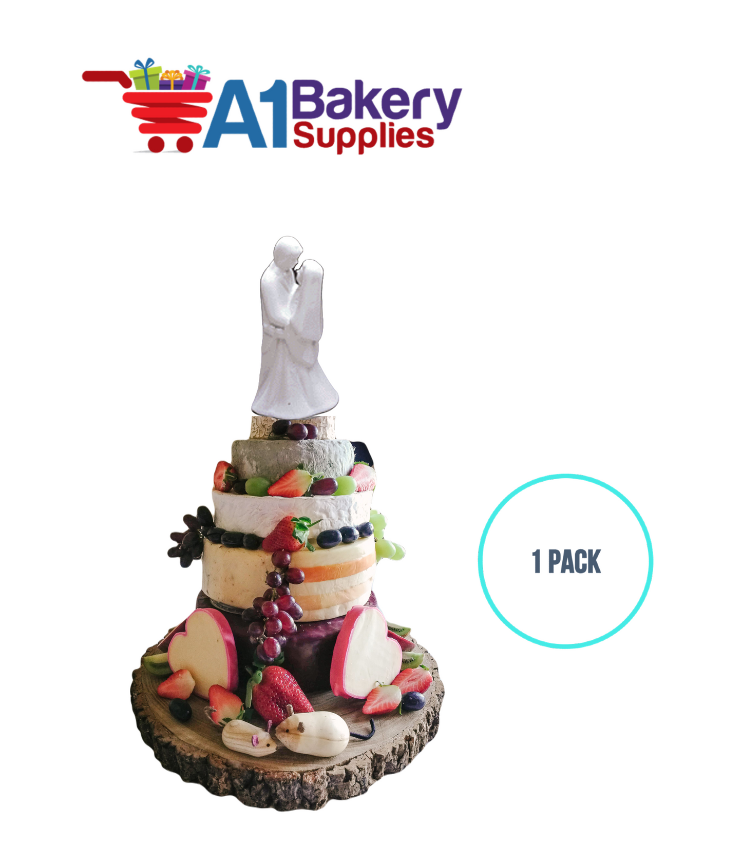 A1BakerySupplies Porcelain Bisque Couple 1 pack Wedding Accessories for Birthday Cake Decorations and Marriages