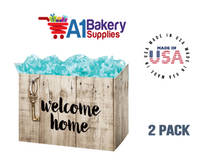 Rustic Welcome Home Basket Box, Theme Gift Box, Large 10.25 (Length) x 6 (Width) x 7.5 (Height), 2 Pack