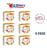 Thankful Plaid Basket Box, Theme Gift Box, Small 6.75 (Length) x 4 (Width) x 5 (Height), 6 Pack