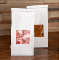 White 1 Lb. Tin Tie Bakery Bag w/ Square Window - 50 Pack…