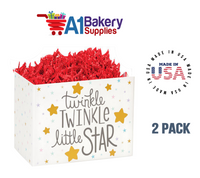 Twinkle Little Star Basket Box, Theme Gift Box, Large 10.25 (Length) x 6 (Width) x 7.5 (Height), 2 Pack