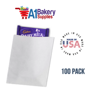 White Flat Merchandise Bags, Small, 100 Pack - 14-3/4"x18"