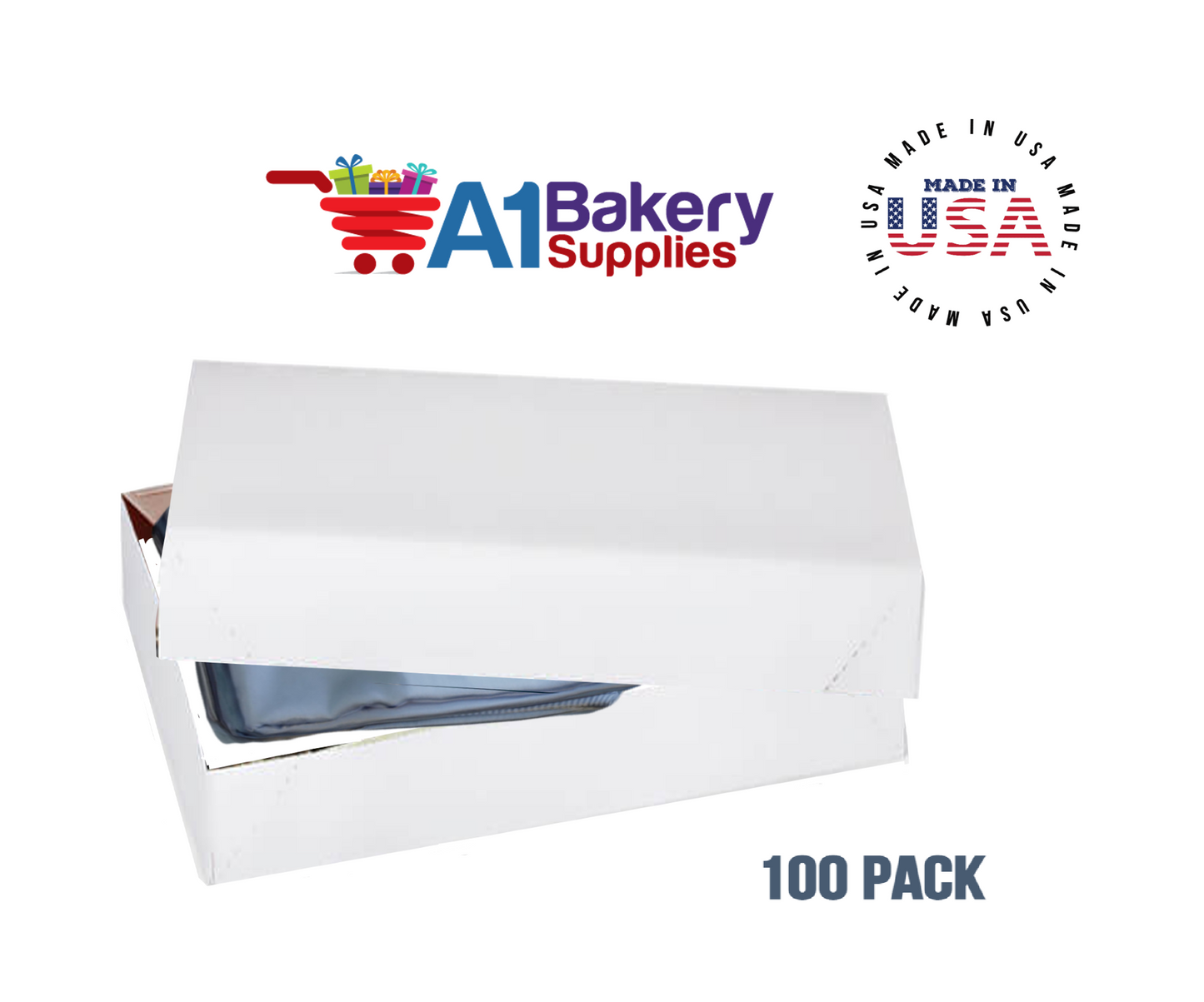 White Apparel Box for Men Shirts Gift Wrap Packaging Boxes, 15 x 9 1/2 x 2" - 100 Pack, Large