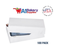 White Apparel Box for Men Shirts Gift Wrap Packaging Boxes, 15 x 9 1/2 x 2" - 100 Pack, Large