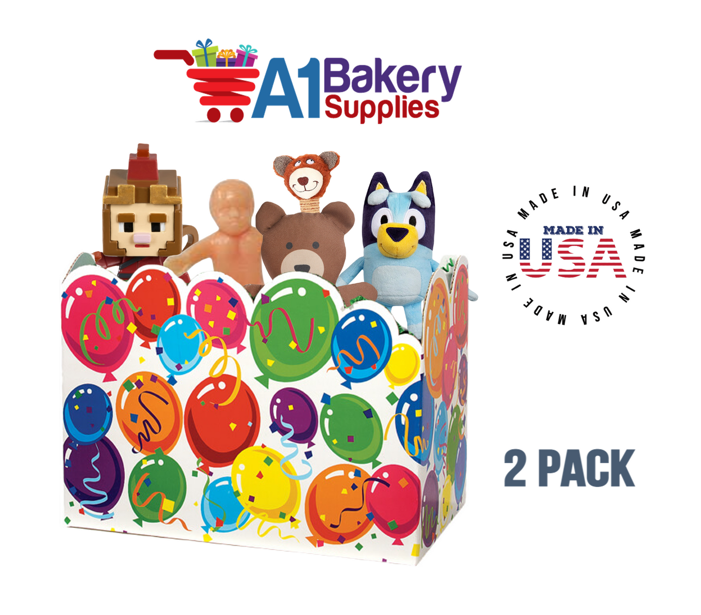 Celebrate Basket Box, Theme Gift Box, Small 6.75 (Length) x 4 (Width) x 5 (Height), 2 Pack