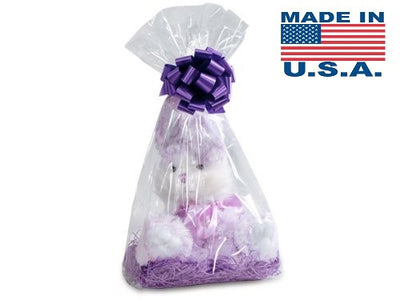 Clear Cellophane Bags Basket Bags Cello Gift Bags Gusset style bag 7 in. X 4 in X 18 In. 10 Pack