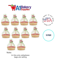 Round Bottom Basket Size 1.2 MIL BOPP Sealable Cellophane Gift Bags Bags for Gift Packing 27 x 35 Inch, 10 Pack
