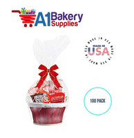 Gusset Basket Size 1.2 MIL BOPP Sealable Cellophane Gift Bags Bags for Gift Packing 4  x 2.5 x 17 Inch, 100 Pack