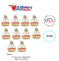 Round Bottom Basket Size 1.2 MIL BOPP Sealable Cellophane Gift Bags Bags for Gift Packing 27 x 35 Inch, 100 Pack