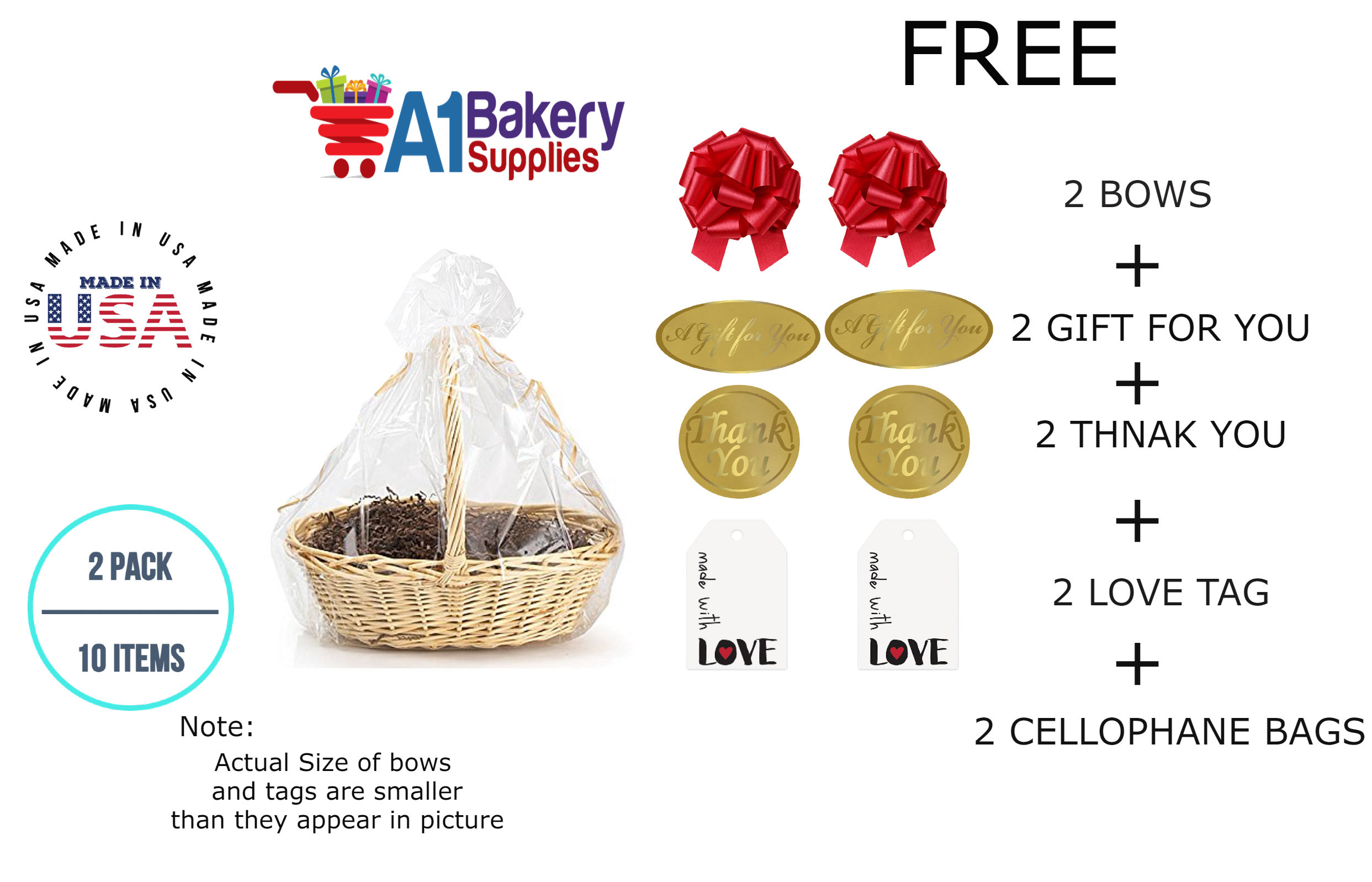 Flat cellophane bag