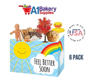 Feel Better Sunshine Basket Box, Theme Gift Box, Small 6.75 (Length) x 4 (Width) x 5 (Height), 6 Pack