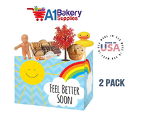 Feel Better Sunshine Basket Box, Theme Gift Box, Large 10.25 (Length) x 6 (Width) x 7.5 (Height), 2 Pack
