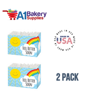 Feel Better Sunshine Basket Box, Theme Gift Box, Large 10.25 (Length) x 6 (Width) x 7.5 (Height), 2 Pack