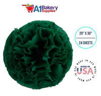 Emerald Green Tissue Paper 20 Inch x 30 Inch - 24 Sheets