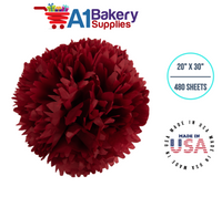 Scarlet Red Tissue Paper Squares, Bulk 480 Sheets, Premium Gift Wrap and Art Supplies for Birthdays, Holidays, or Presents by A1BakerySupplies, Large 20 Inch x 30 Inch