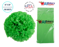 Groovy Green  Tissue Paper Squares, Bulk 100 Sheets, Premium Gift Wrap and Art Supplies for Birthdays, Holidays, or Presents by A1BakerySupplies, Medium 15 Inch x 20 Inch