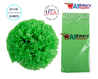 Groovy Green  Tissue Paper Squares, Bulk 24 Sheets, Premium Gift Wrap and Art Supplies for Birthdays, Holidays, or Presents by A1BakerySupplies, Small 20 Inch x 26 Inch