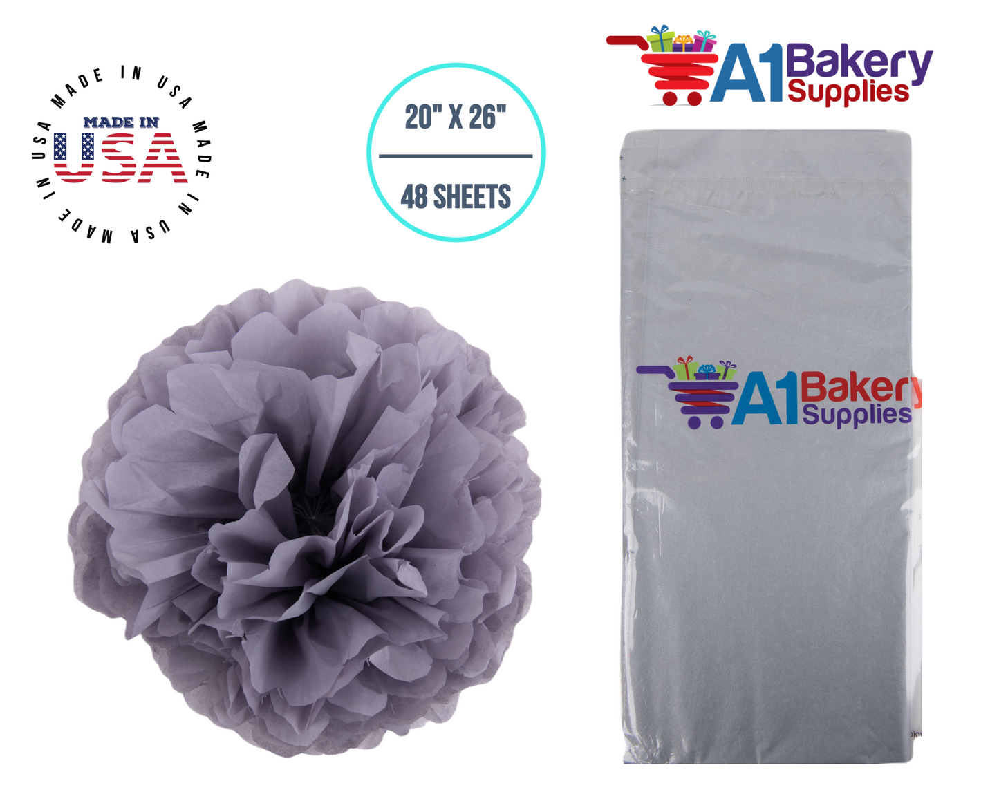 Morning Mist Color Tissue Paper 20 Inch x 26 Inch - 48 Sheets