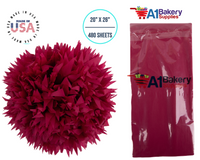 Cranberry Tissue Paper Squares, Bulk 480 Sheets, Premium Gift Wrap and Art Supplies for Birthdays, Holidays, or Presents by A1BakerySupplies, Large 20 Inch x 26 Inch